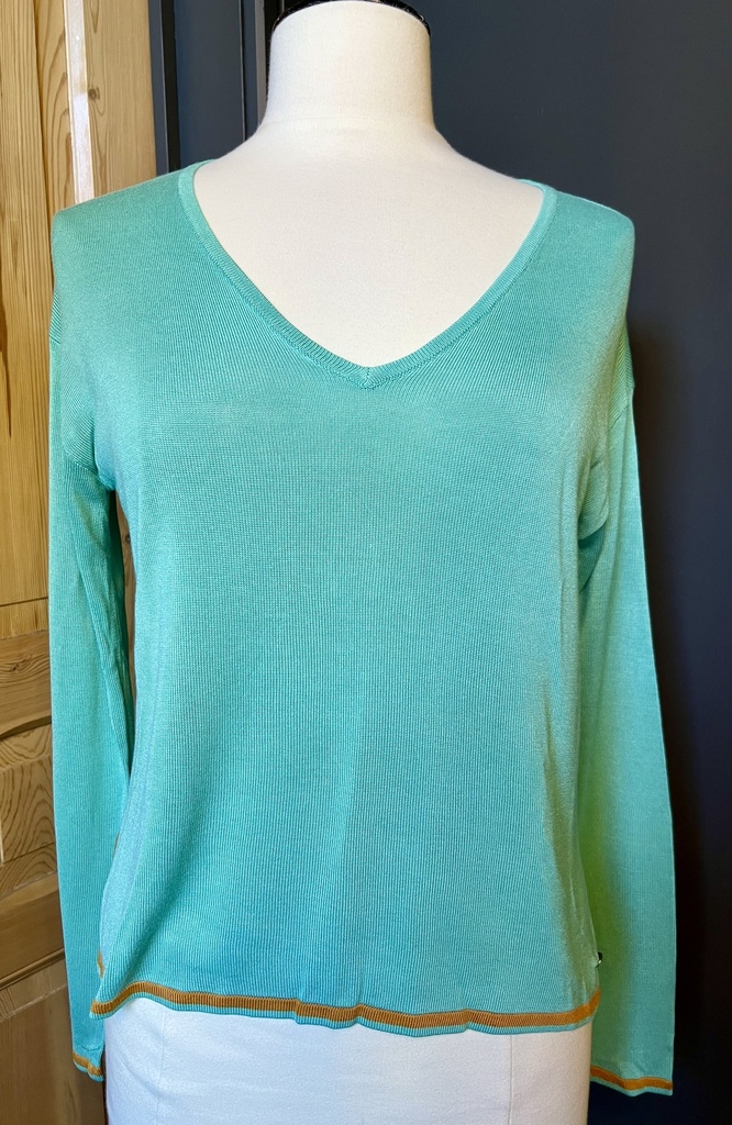 OUTLET - SURKANA Pull col V. Turquoise (S)