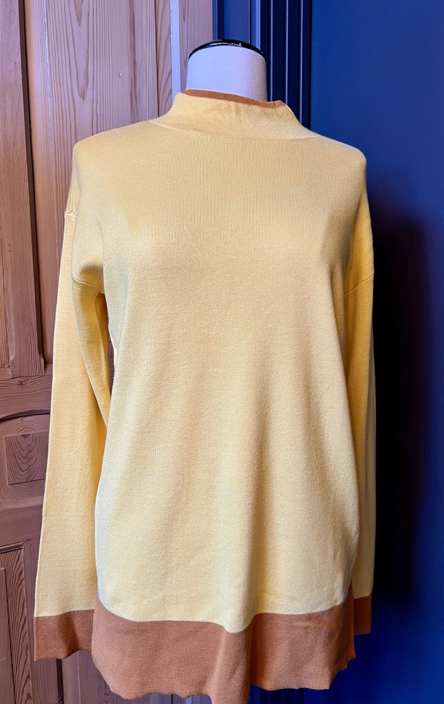 OUTLET - SURKANA Pull col montant jaune (S)