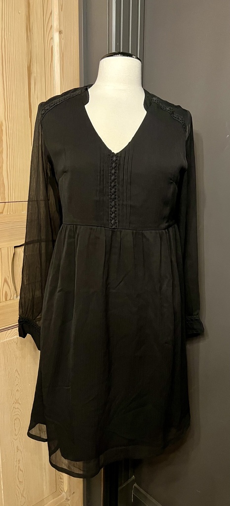 OUTLET-LA FIANCEE-Robe myama noir (42)